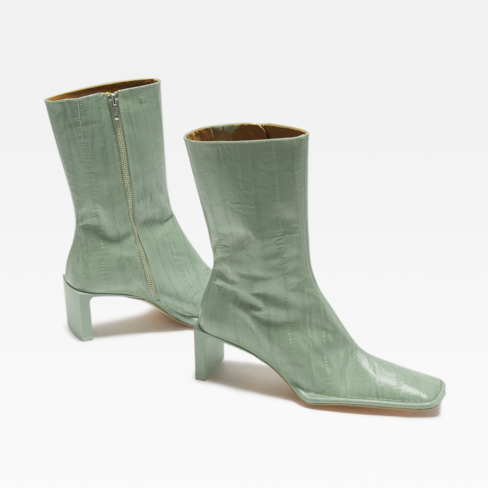 Miista Mint Green Heeled Boots